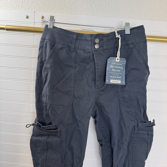 NEW Democracy Absolution Sky Rise Utility Elastic Hem Pant Navy Petite - Picture 4 of 13